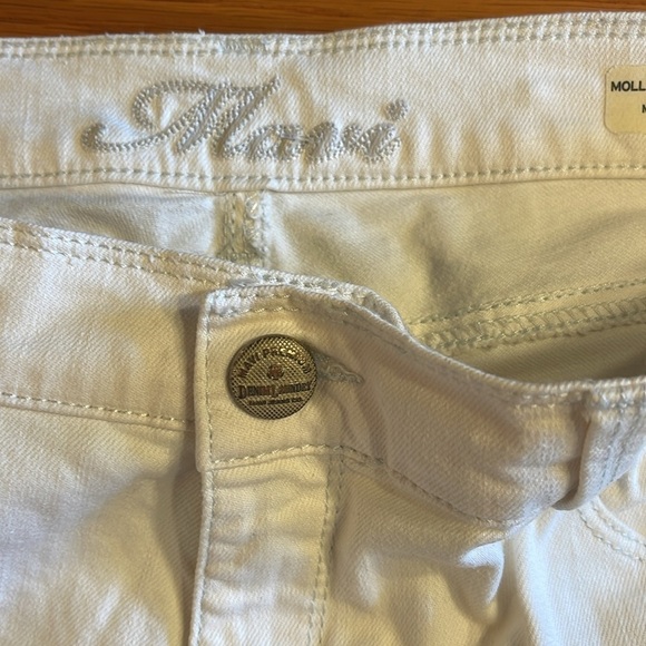 Mavi white stretch sz 33/34 mid rise Molly straight leg pants - Picture 8 of 13